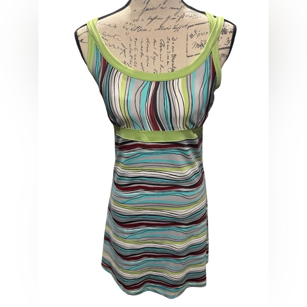 Royal Robbins Racerback Sporty Dress Stretch  Lightweight Striped Size Small